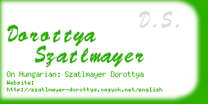 dorottya szatlmayer business card